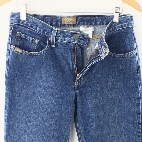 Rockies Women Western Jeans Blue 5 Pocket Slim Boot Cut Prescott Sz 8 S 29 x 30 - Picture 5 of 12